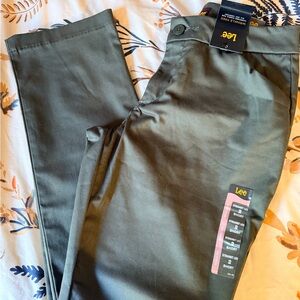 Lee Women's Olive Straight-Leg Pants
